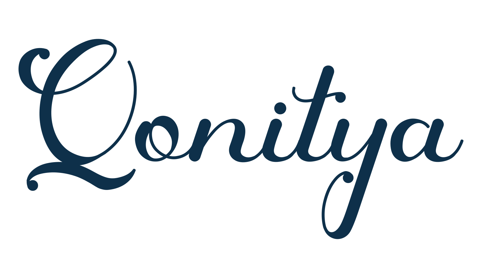 Qonitya, script calligraphy fancy decorative font preview