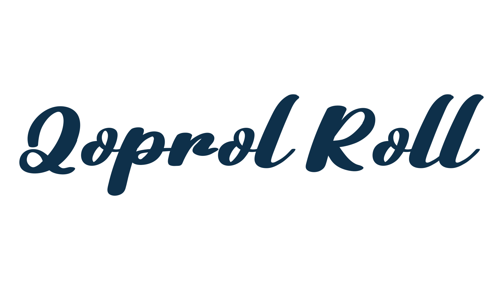 Qoprol Roll, fancy decorative font preview
