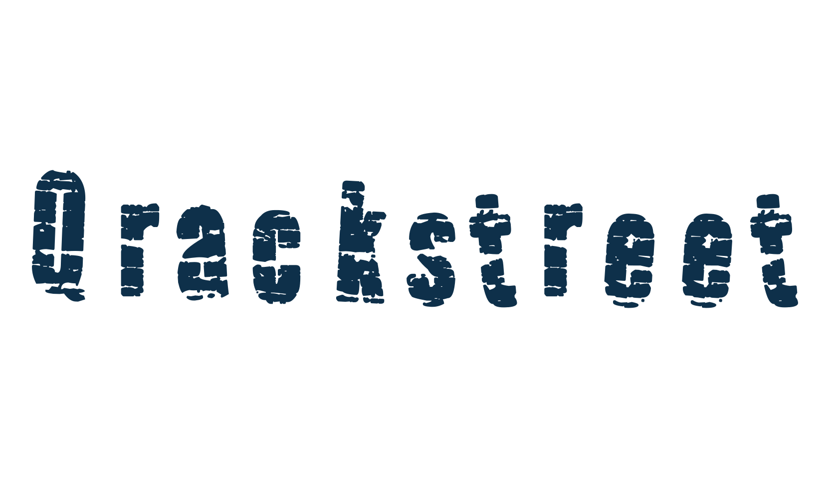 Qrackstreet, fancy eroded decorative font preview