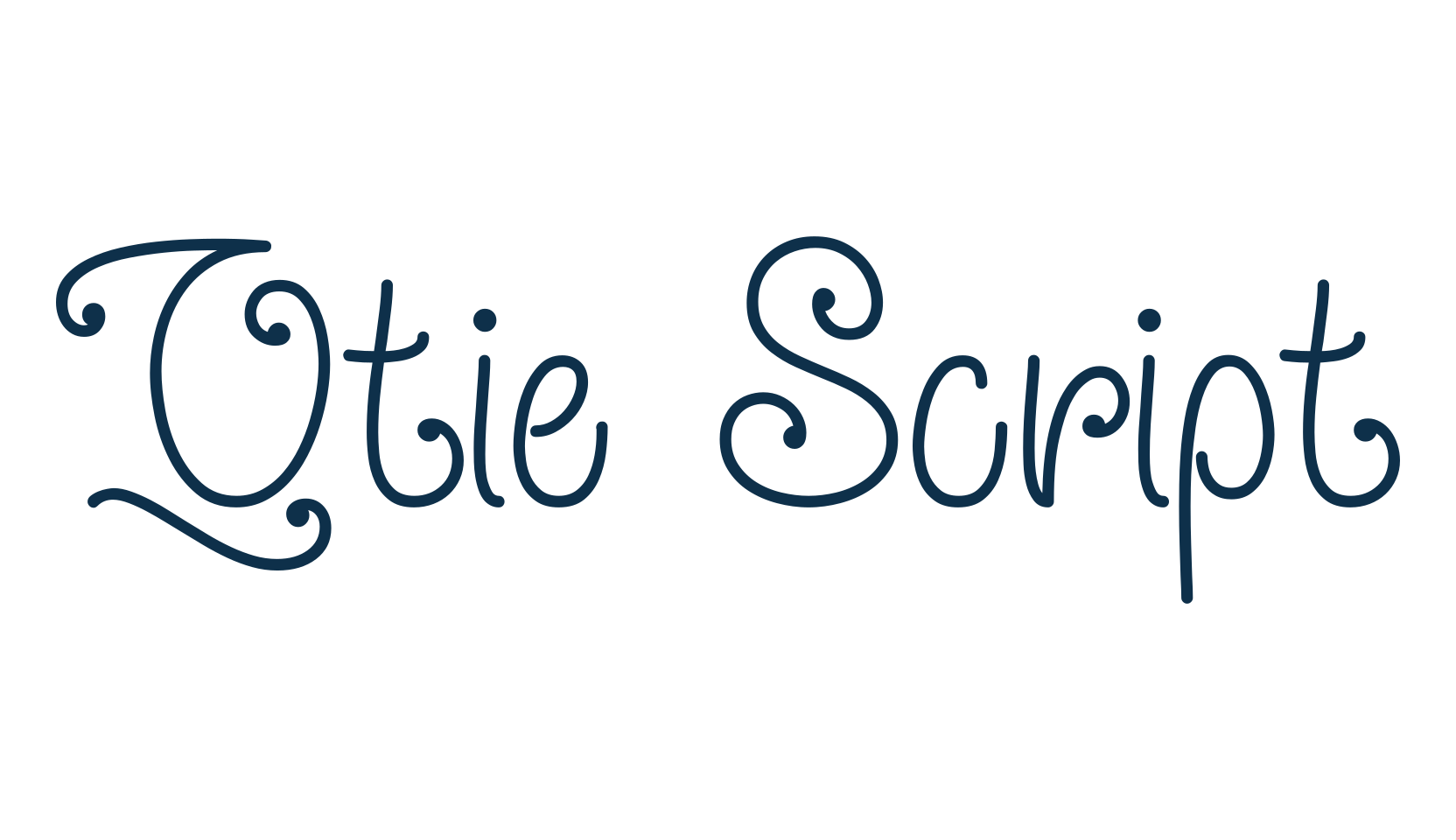 Qtie Script, fancy various decorative script calligraphy font preview