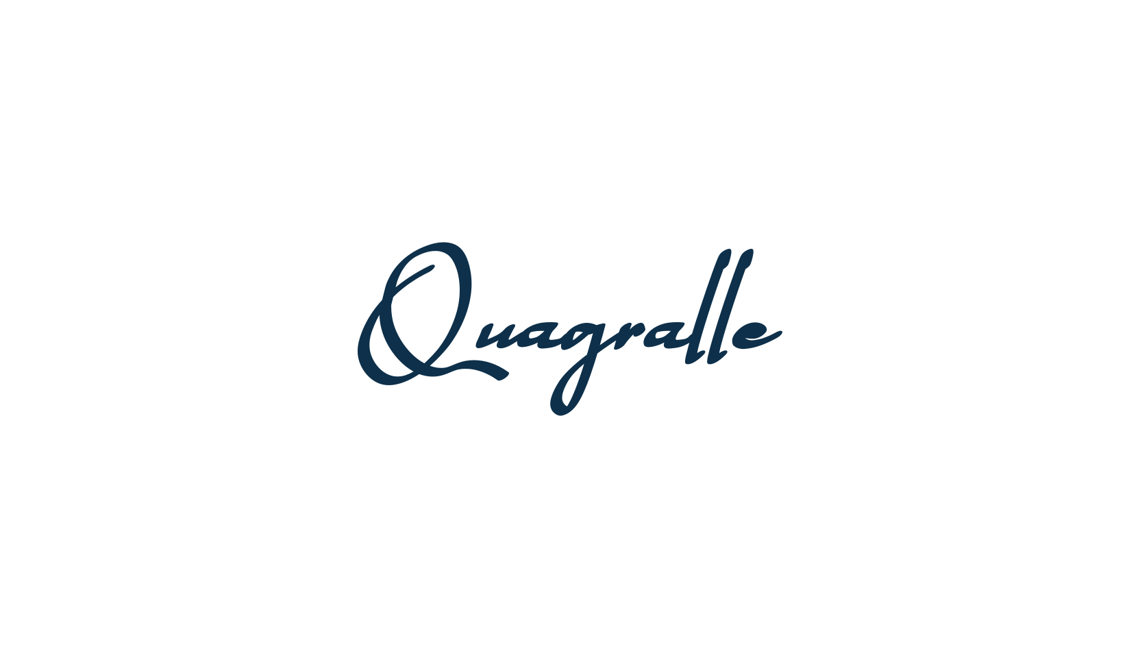 Quagralle, script handwritten fancy decorative calligraphy font preview
