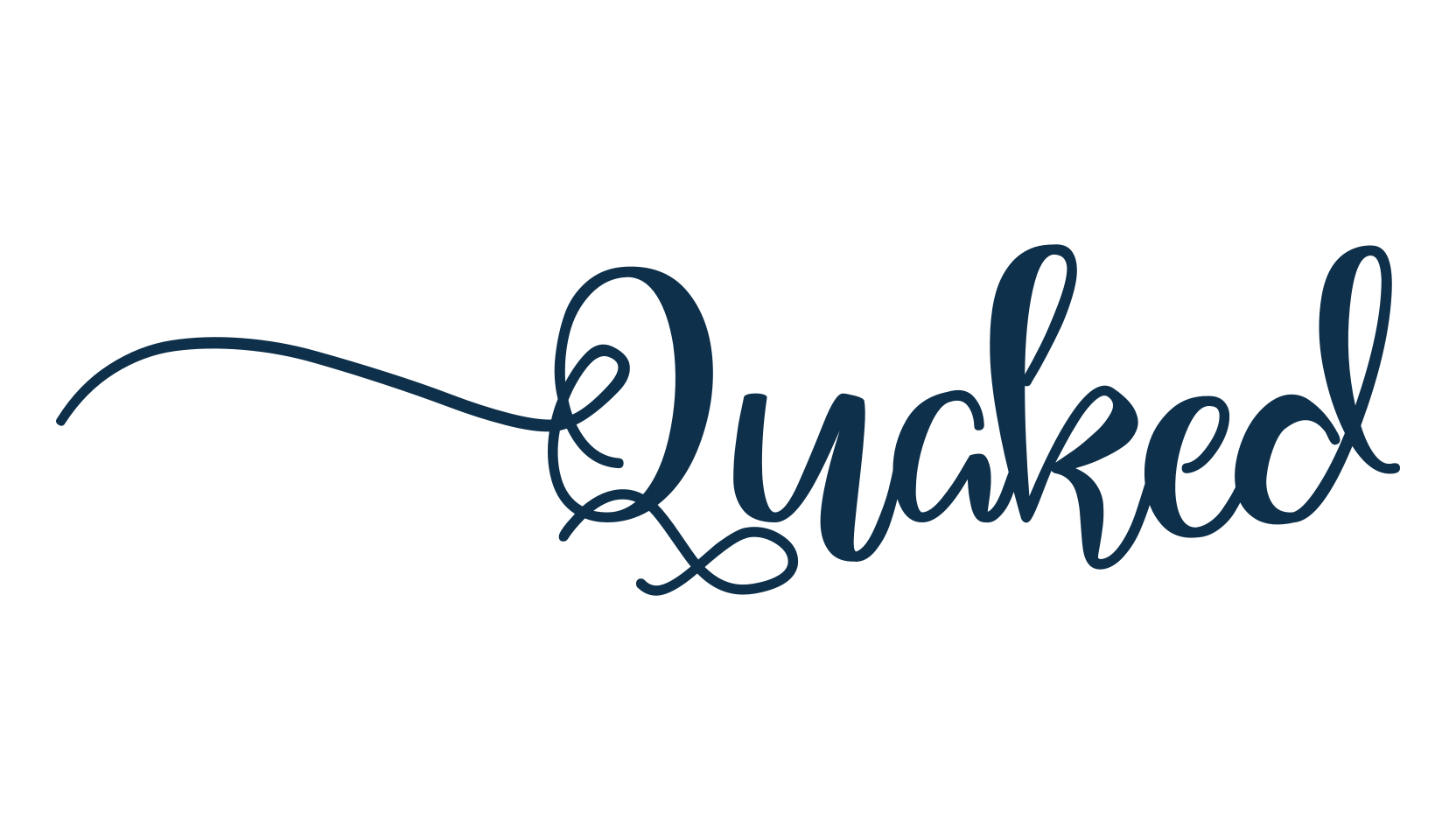 Quaked, calligraphy font preview