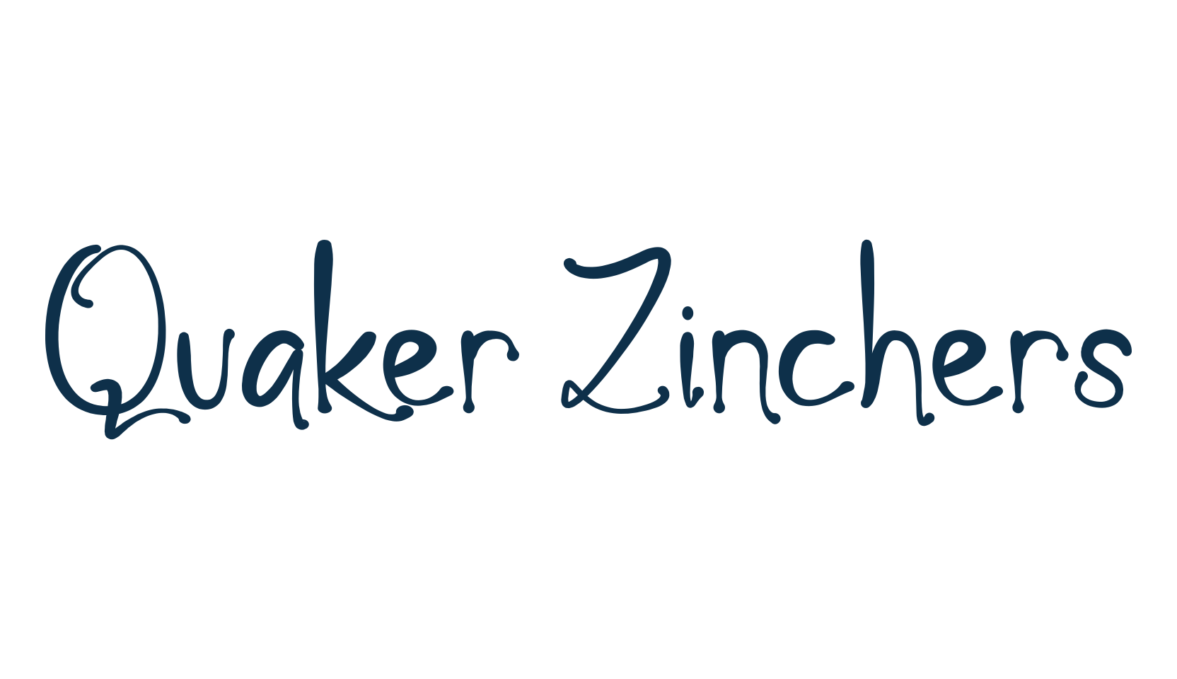Quaker Zinchers, fancy decorative font preview