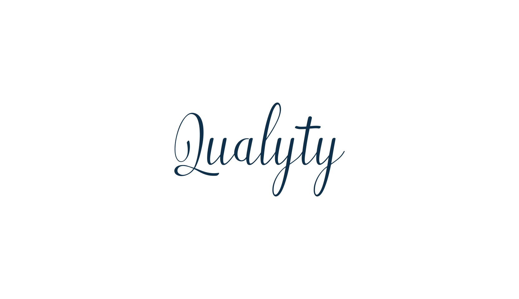 Qualyty, calligraphy font preview