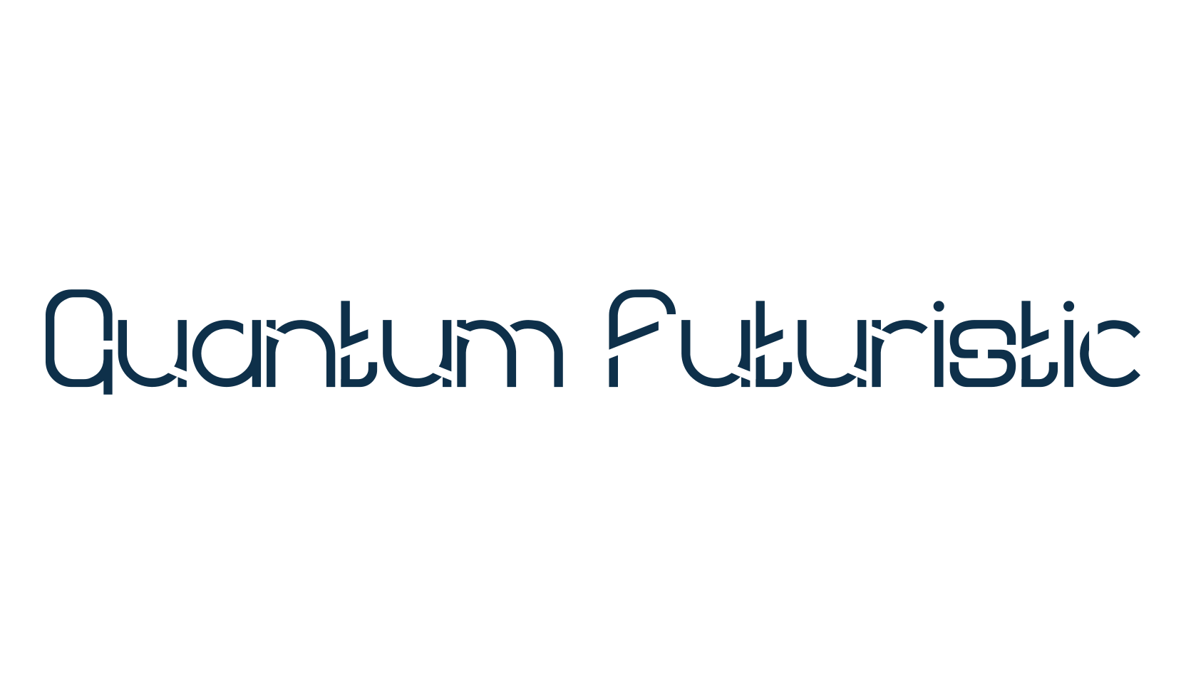 Quantum Futuristic, techno sci-fi font preview