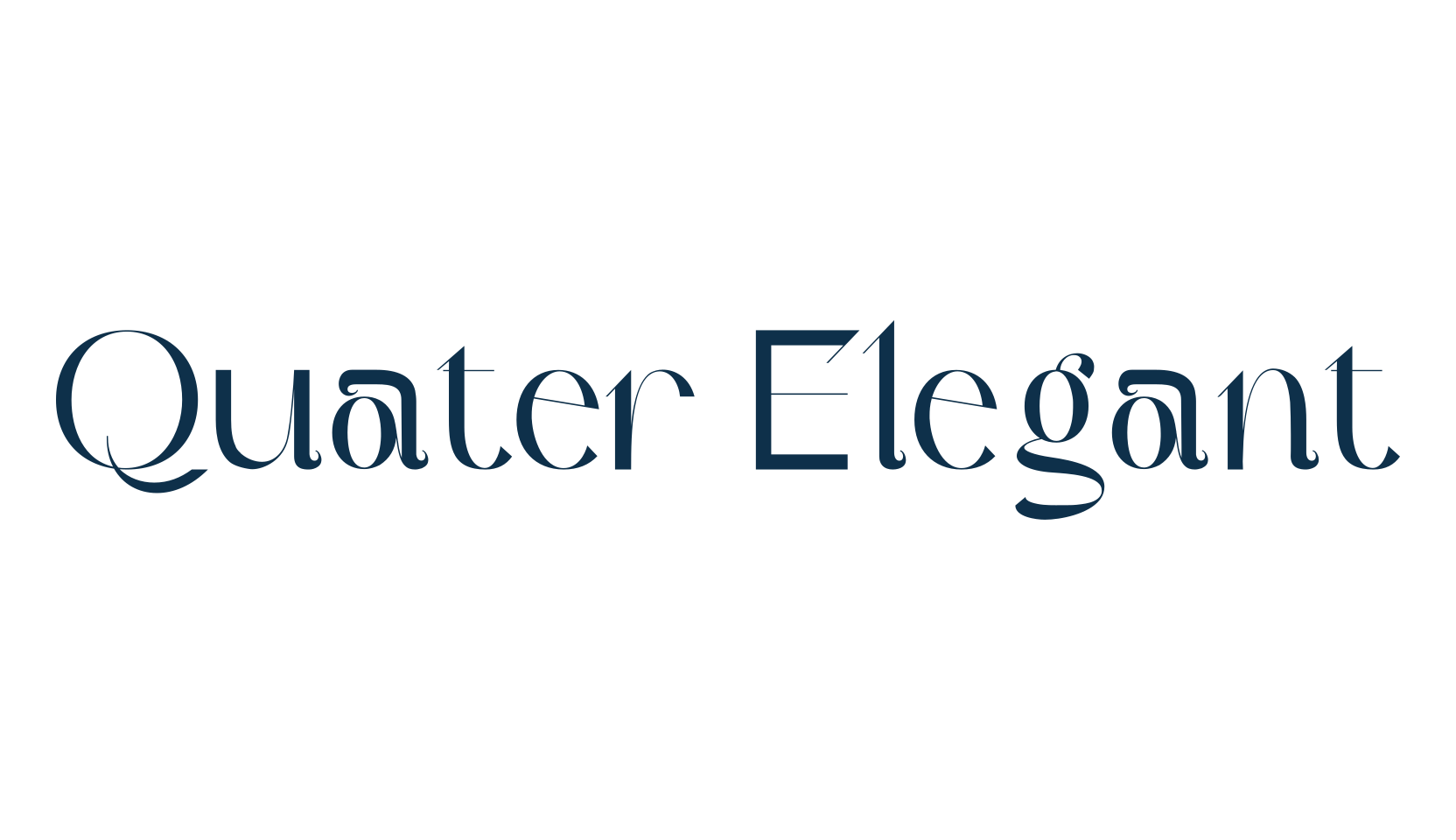 Quater Elegant, fancy various decorative font preview