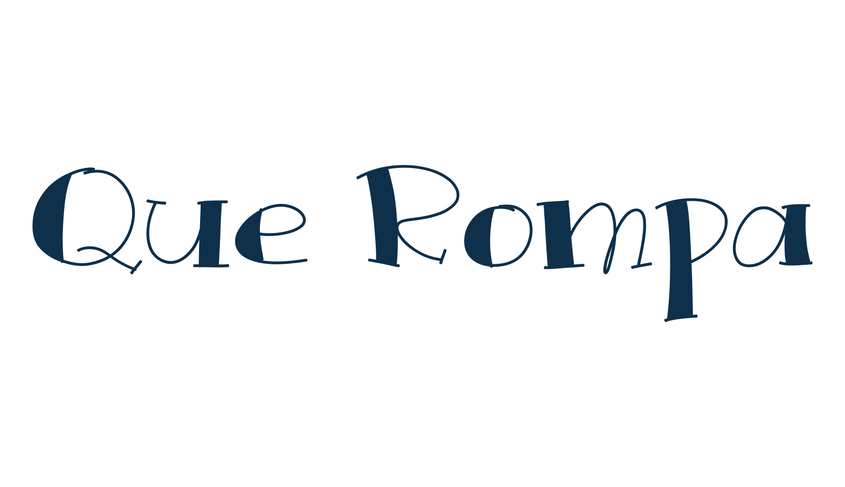 Que Rompa, fancy cartoon decorative font preview