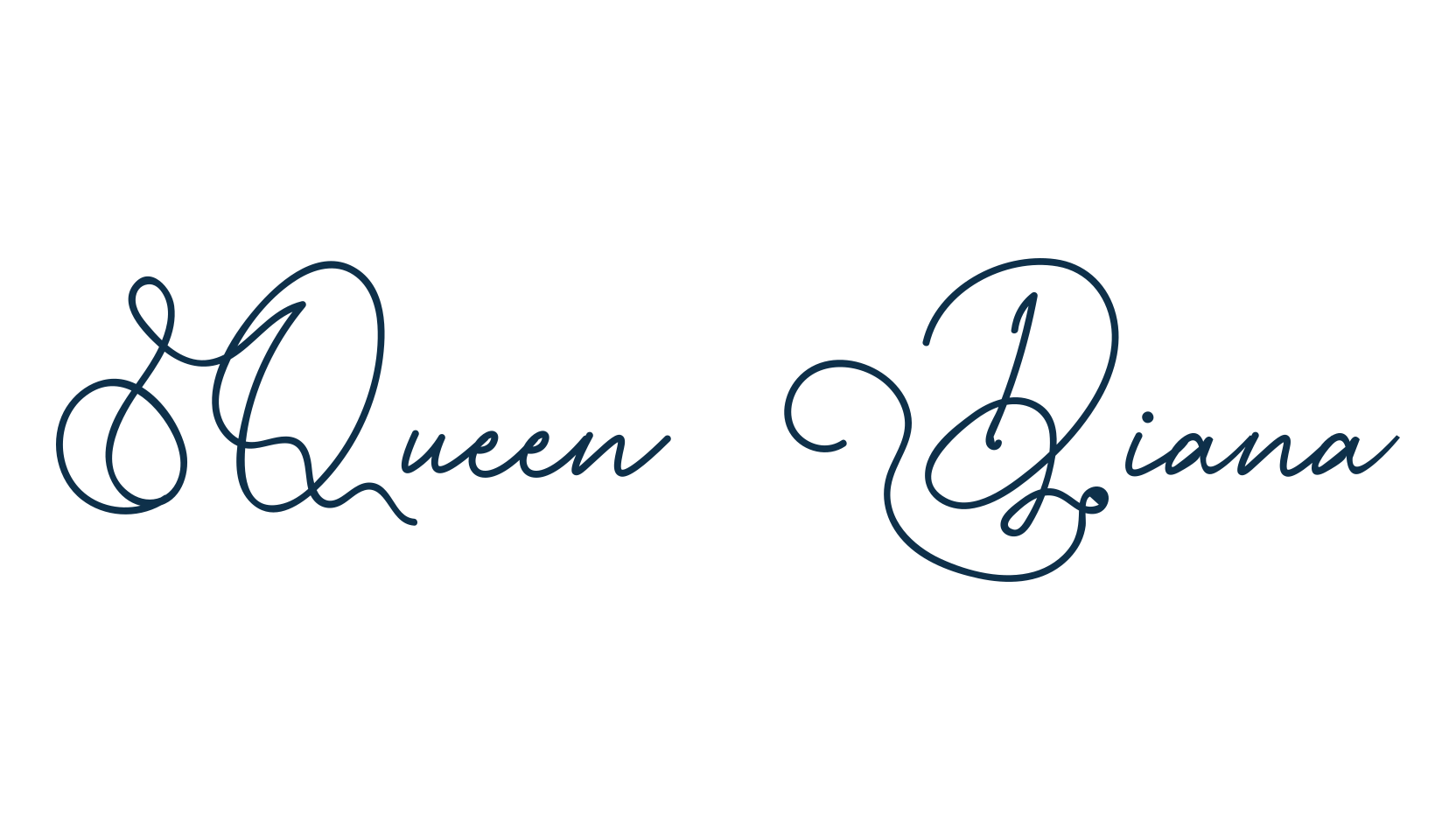 Queen Diana, script handwritten fancy decorative calligraphy font preview