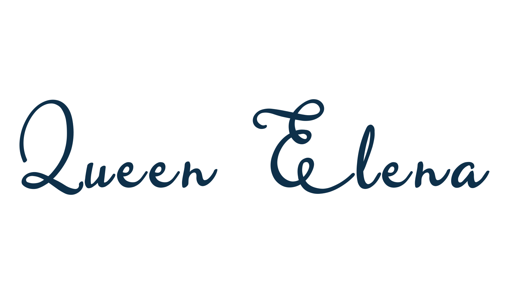 Queen Elena, handwriting font preview