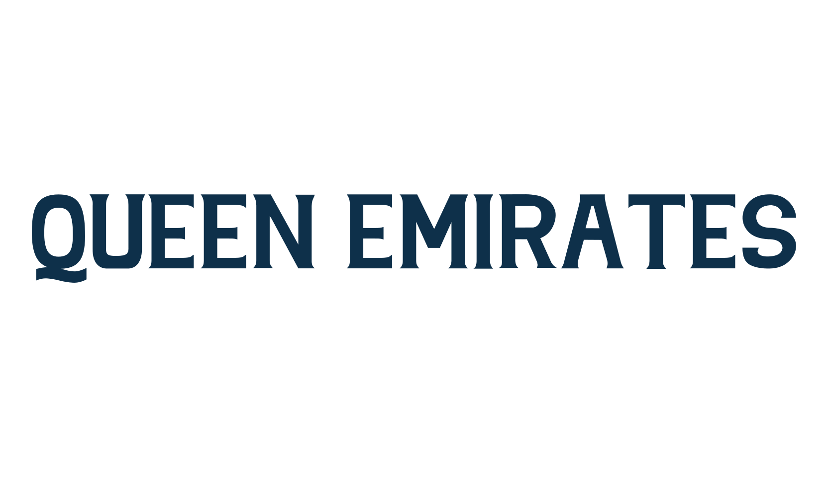 Queen Emirates, retro font preview