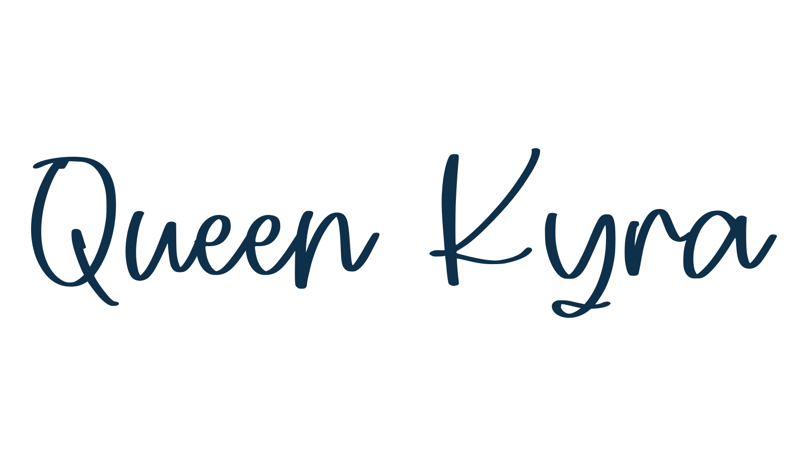 Queen Kyra, script handwritten fancy decorative calligraphy font preview