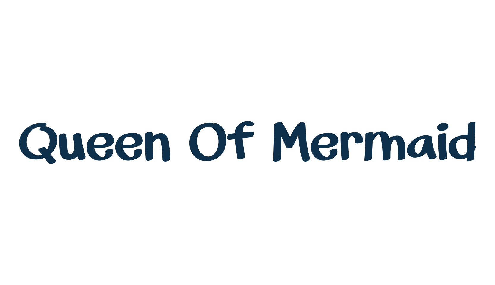 Queen Of Mermaid, cartoon font preview