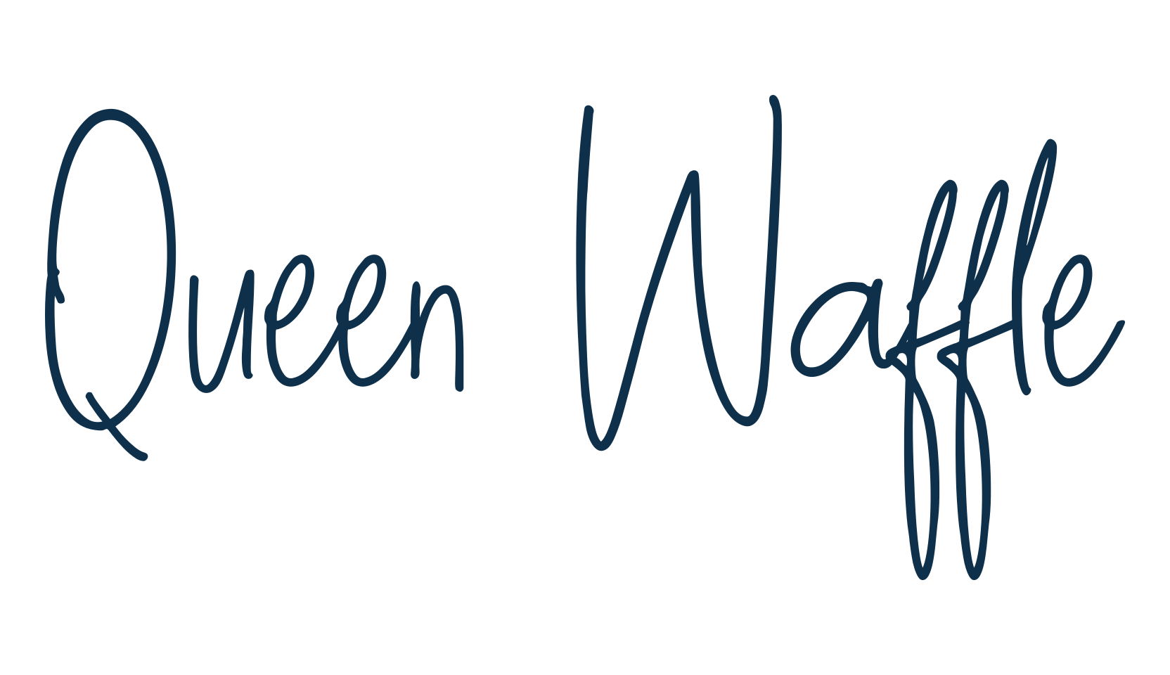 Queen Waffle, handwriting font preview