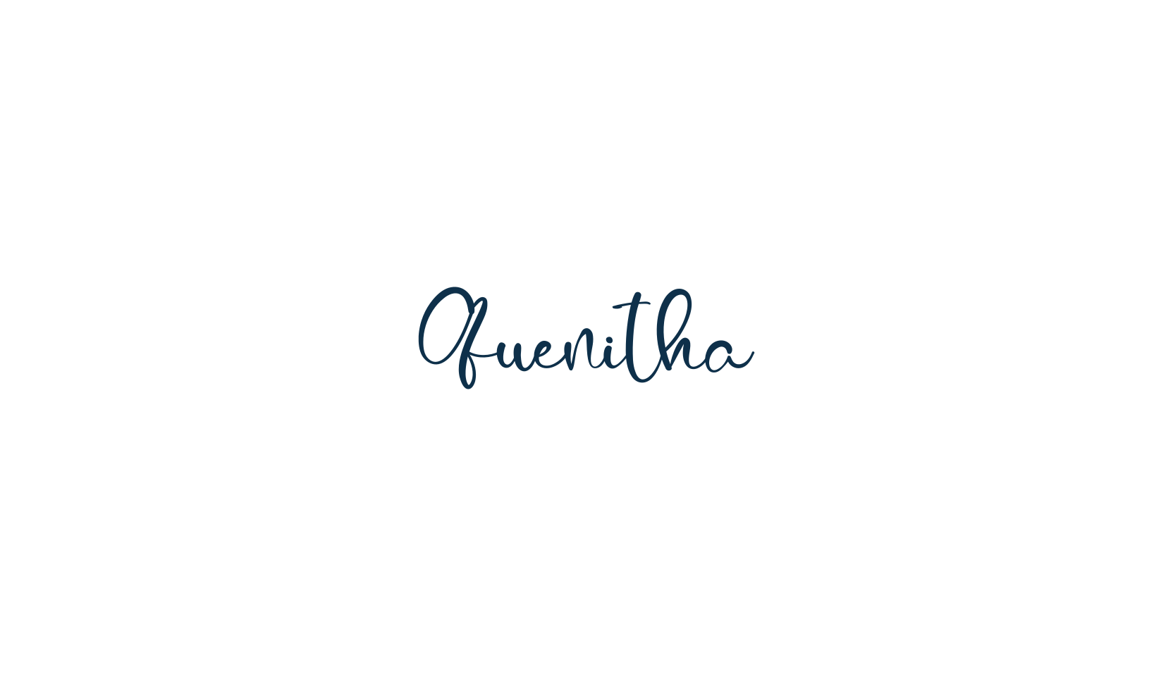 Quenitha, handwriting font preview