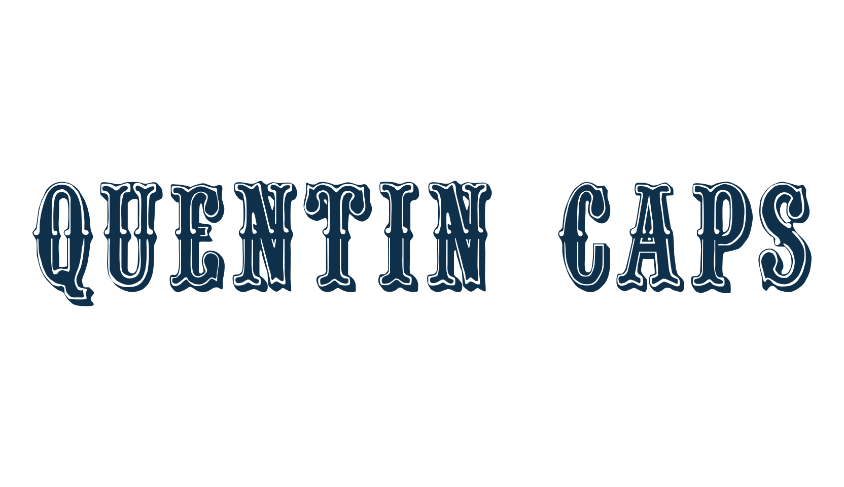 Quentin Caps, retro font preview