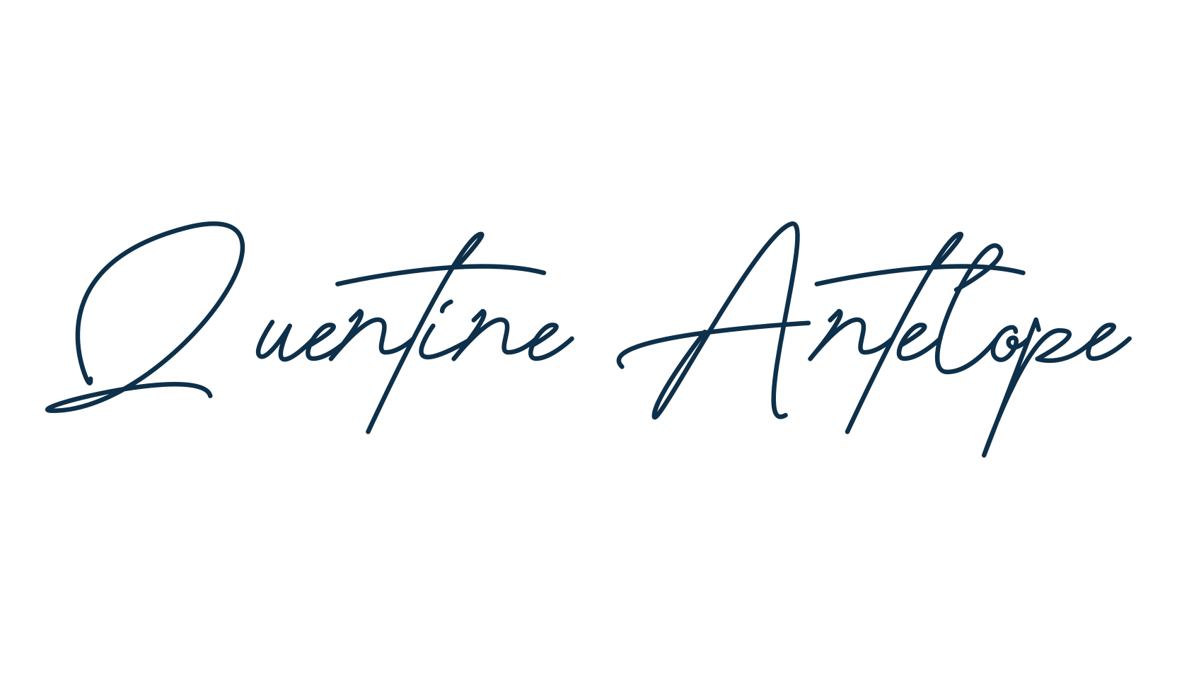 Quentine Antelope, script handwritten fancy decorative calligraphy font preview