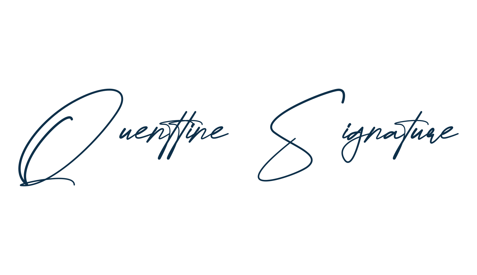 Quenttine Signature, script handwritten fancy decorative calligraphy font preview