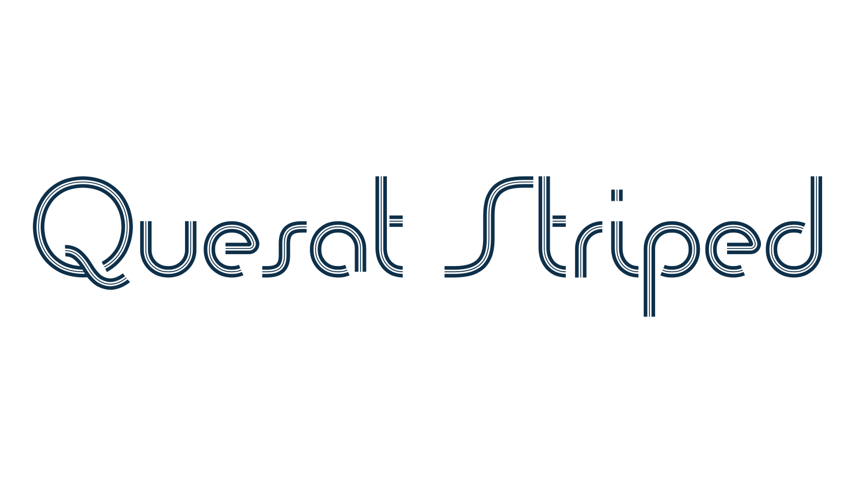 Quesat Striped, various font preview