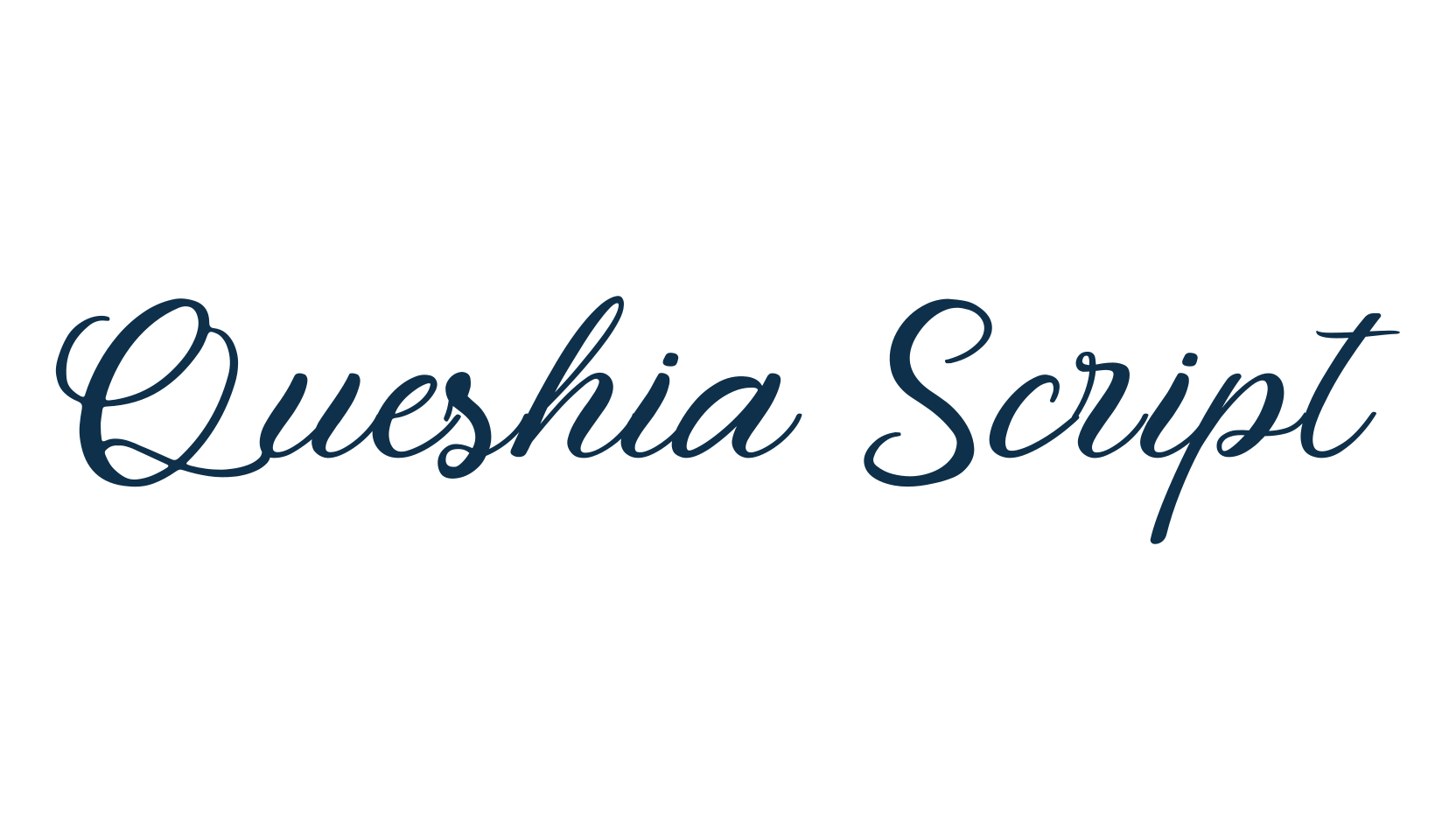 Queshia Script, handwriting font preview