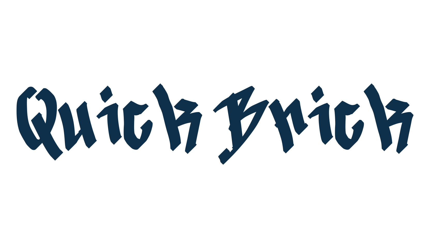 Quick Brick, graffiti font preview