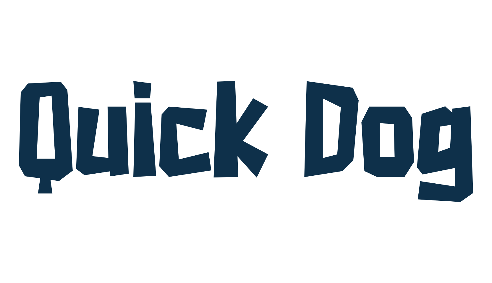 Quick Dog, cartoon font preview