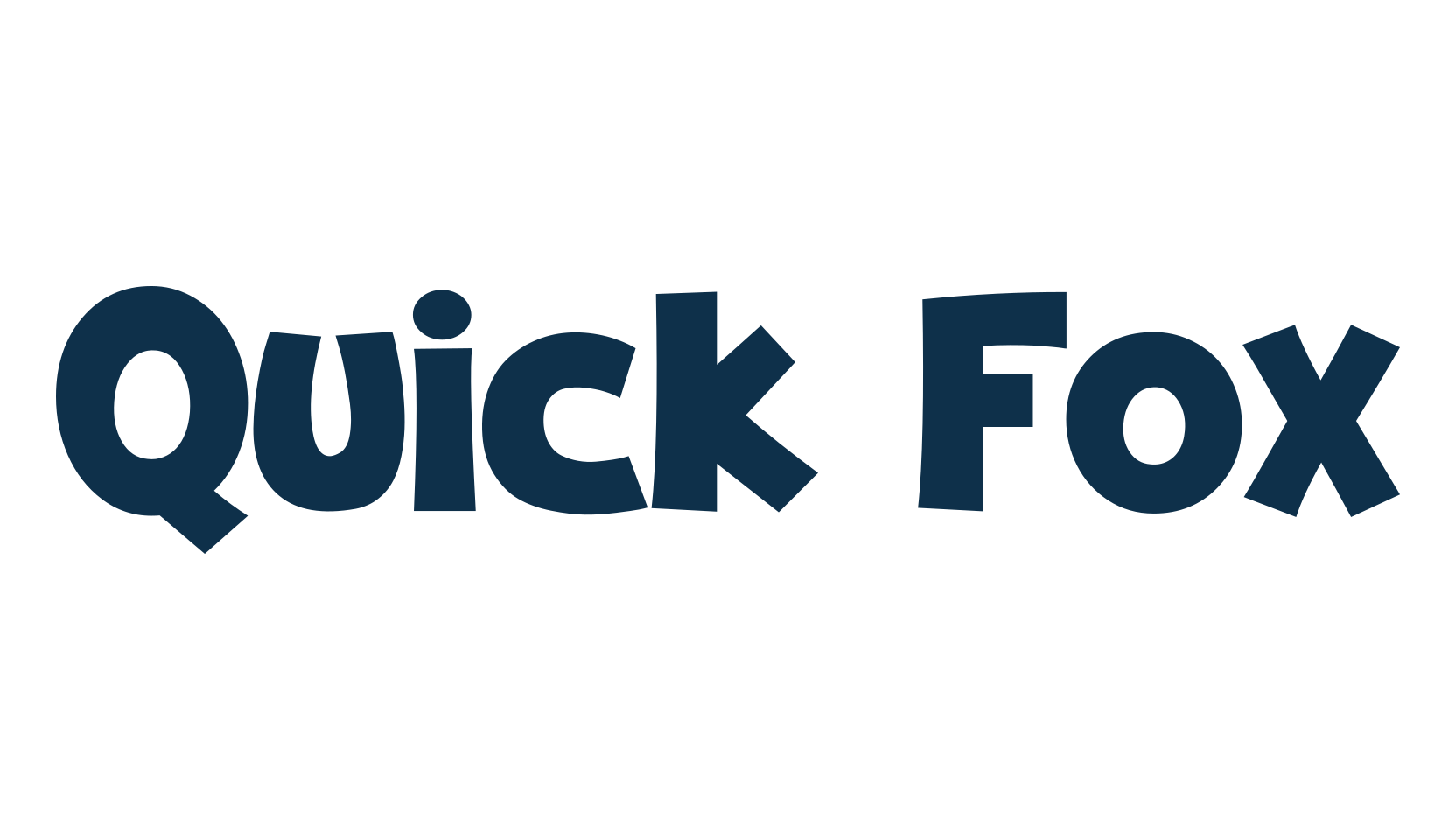 Quick Fox, cartoon font preview