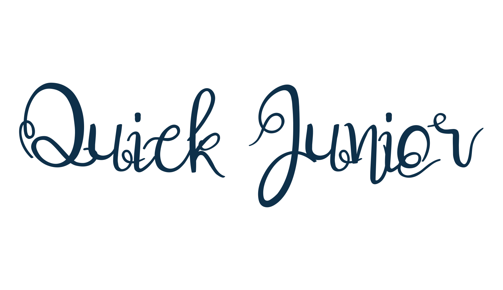 Quick Junior, fancy decorative font preview