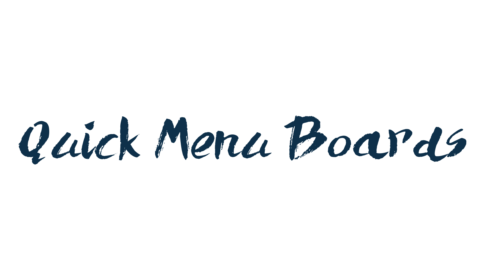 Quick Menu Boards, brush font preview