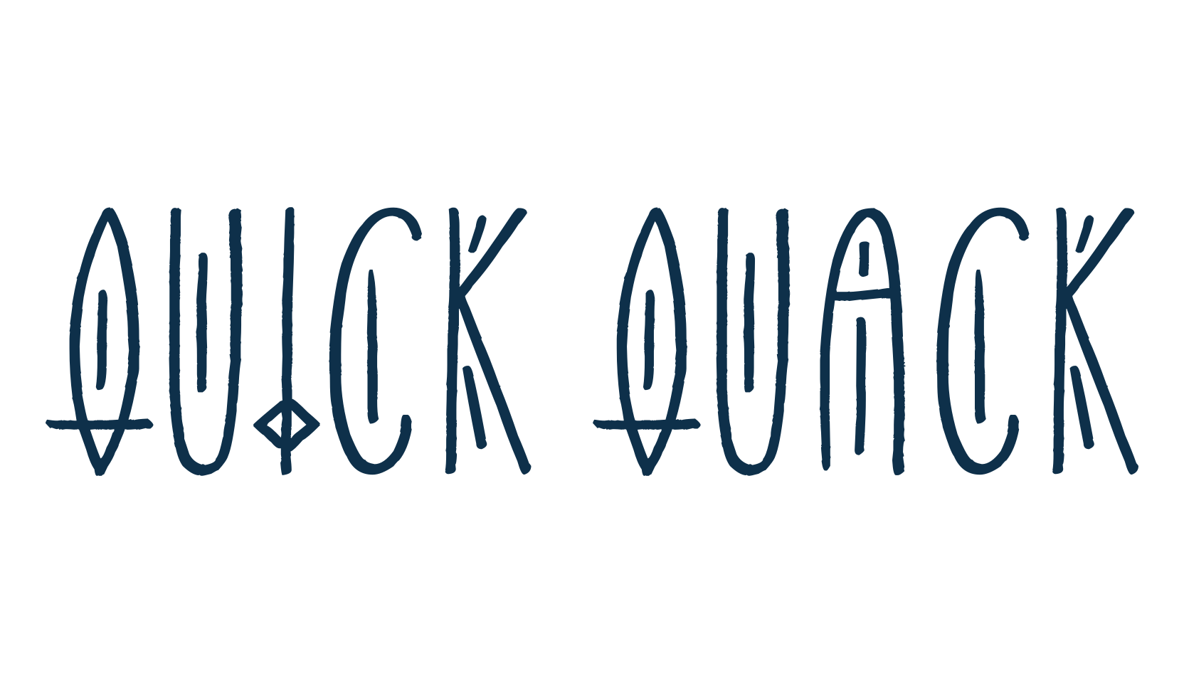 Quick Quack, various font preview