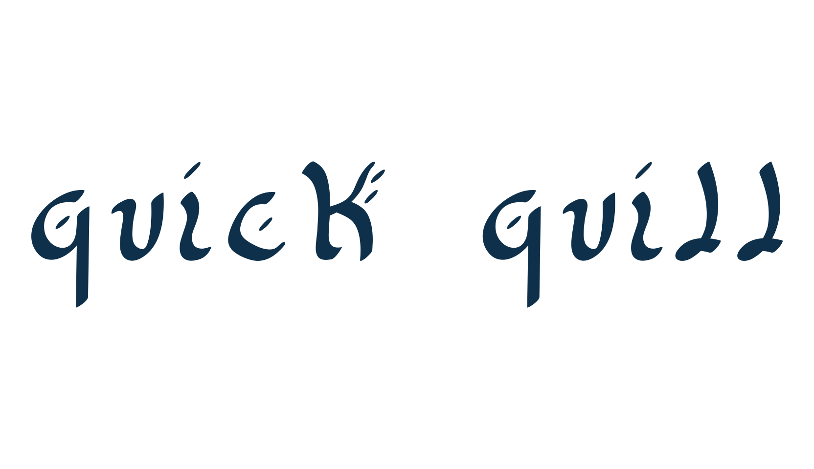 Quick Quill, gothic celtic font preview