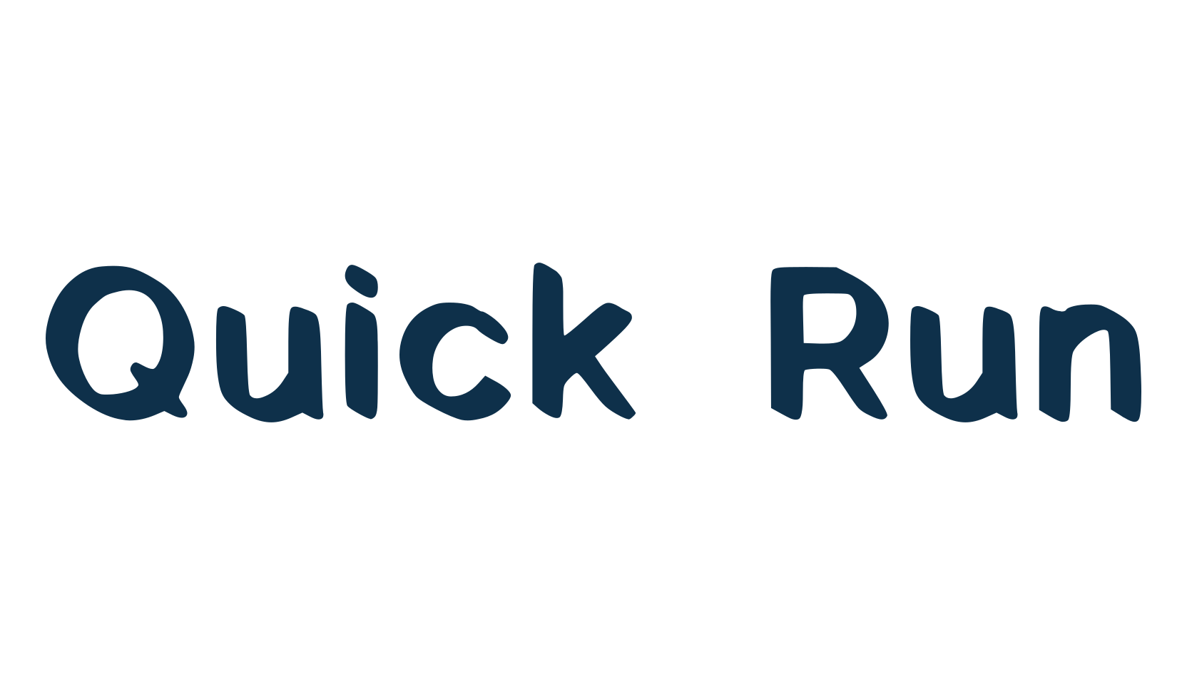 Quick Run, fancy various decorative font preview