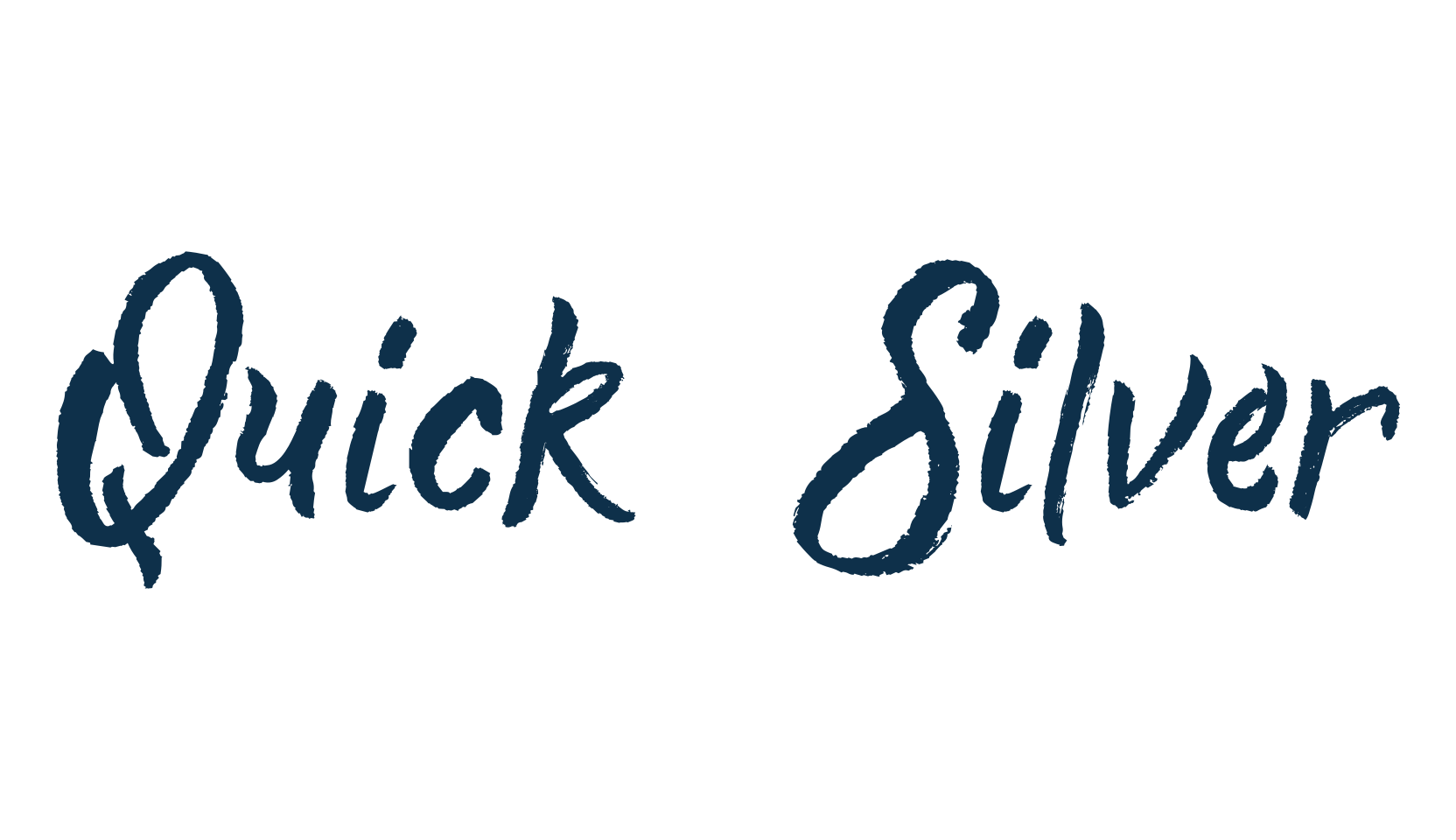Quick Silver, brush font preview