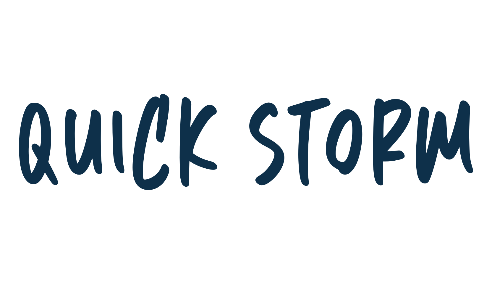 Quick Storm, fancy cartoon decorative comic font preview
