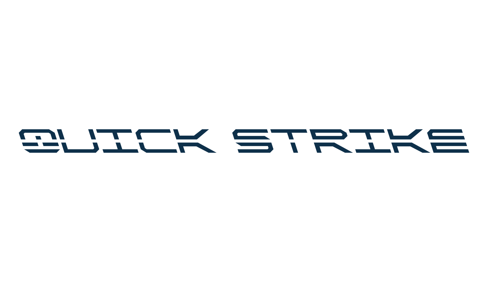 Quick Strike, techno sci-fi font preview