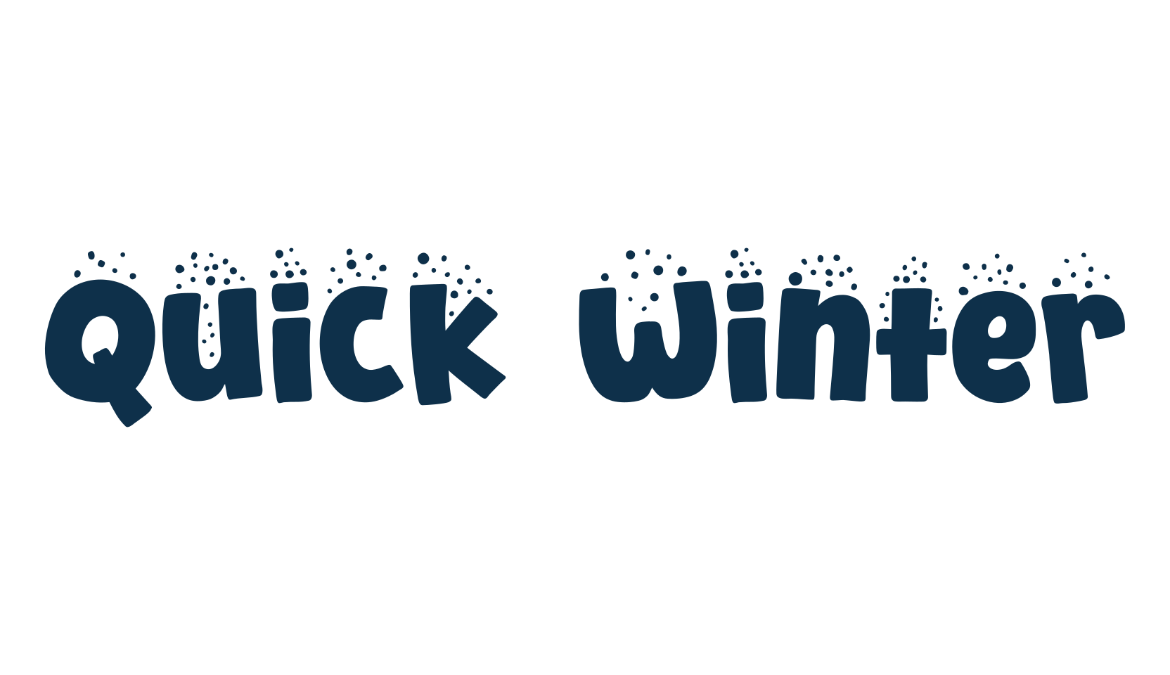 Quick Winter, display market font preview