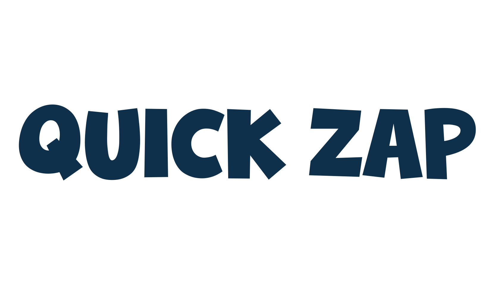 Quick Zap, cartoon font preview