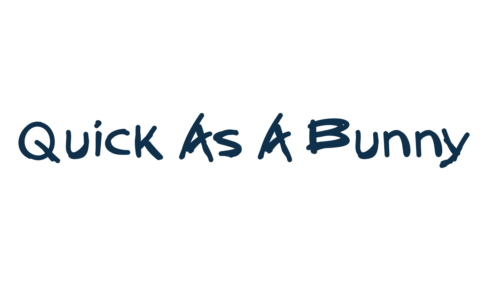 Quick As A Bunny, cartoon font preview
