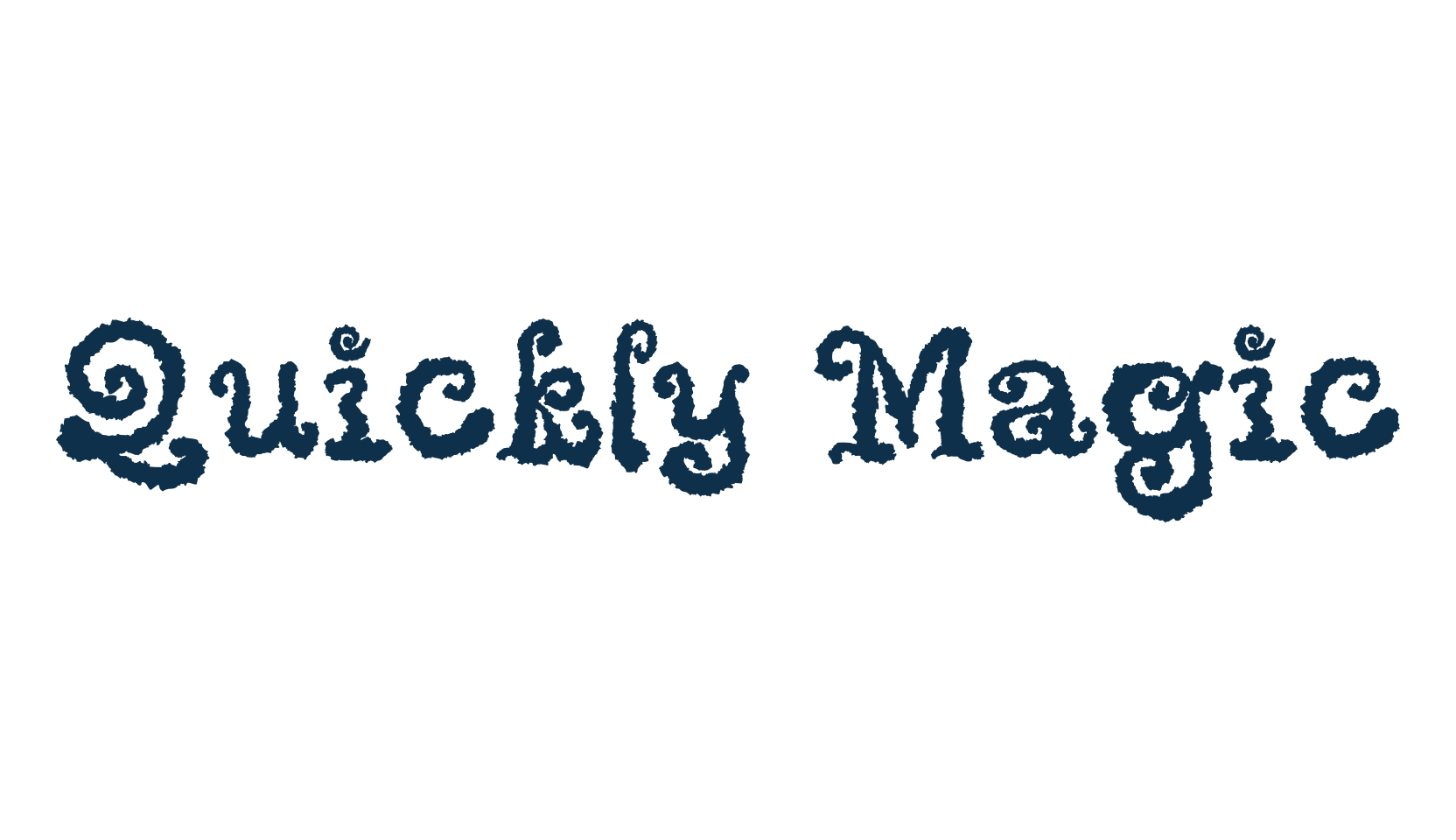 Quickly Magic, fancy decorative font preview