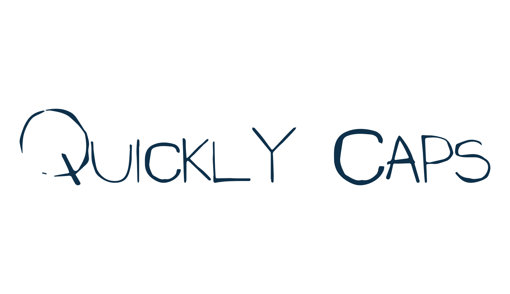 Quickly Caps, script handwritten fancy decorative calligraphy font preview