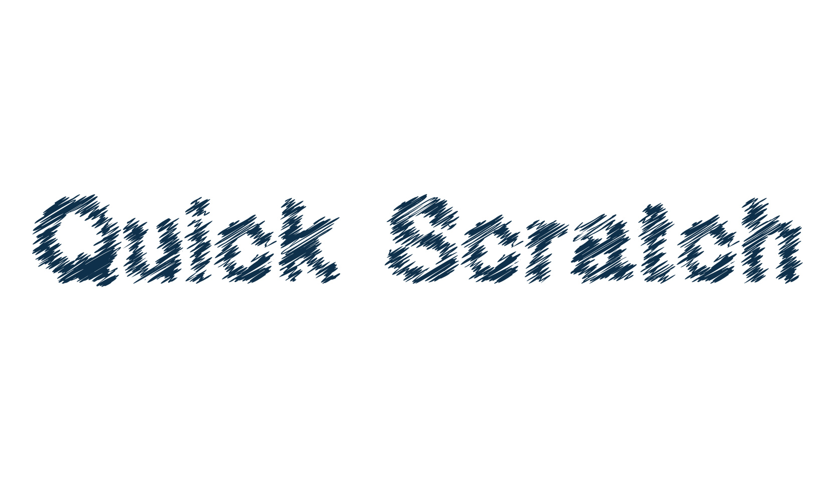 Quick Scratch, distorted font preview