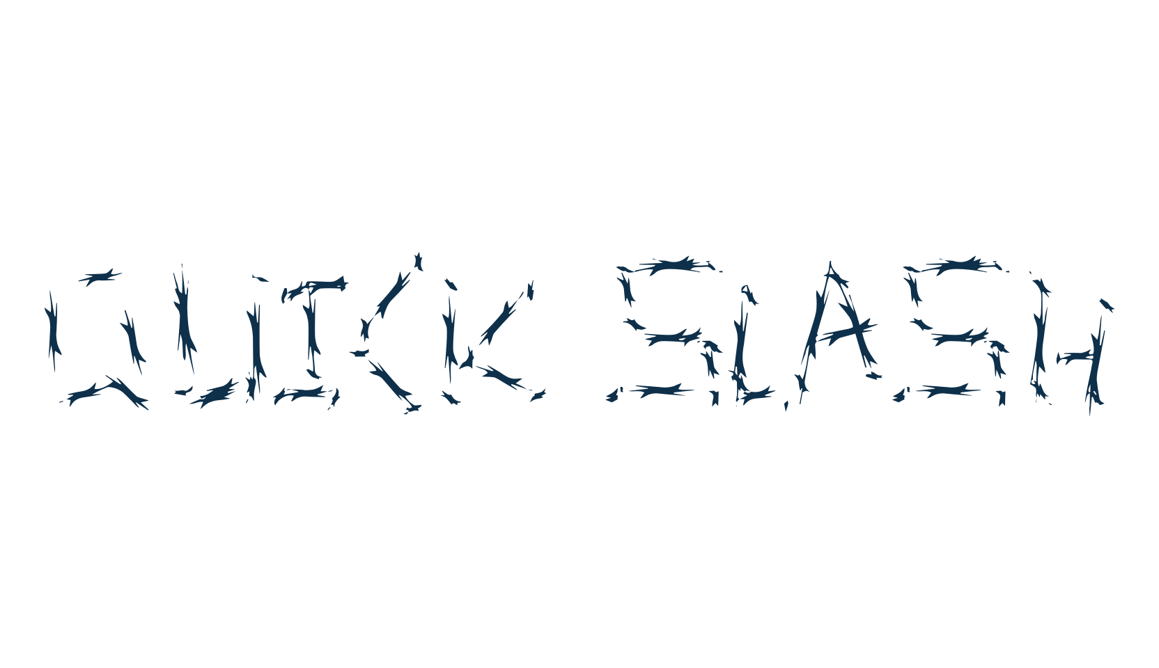 Quick Slash, halloween font preview