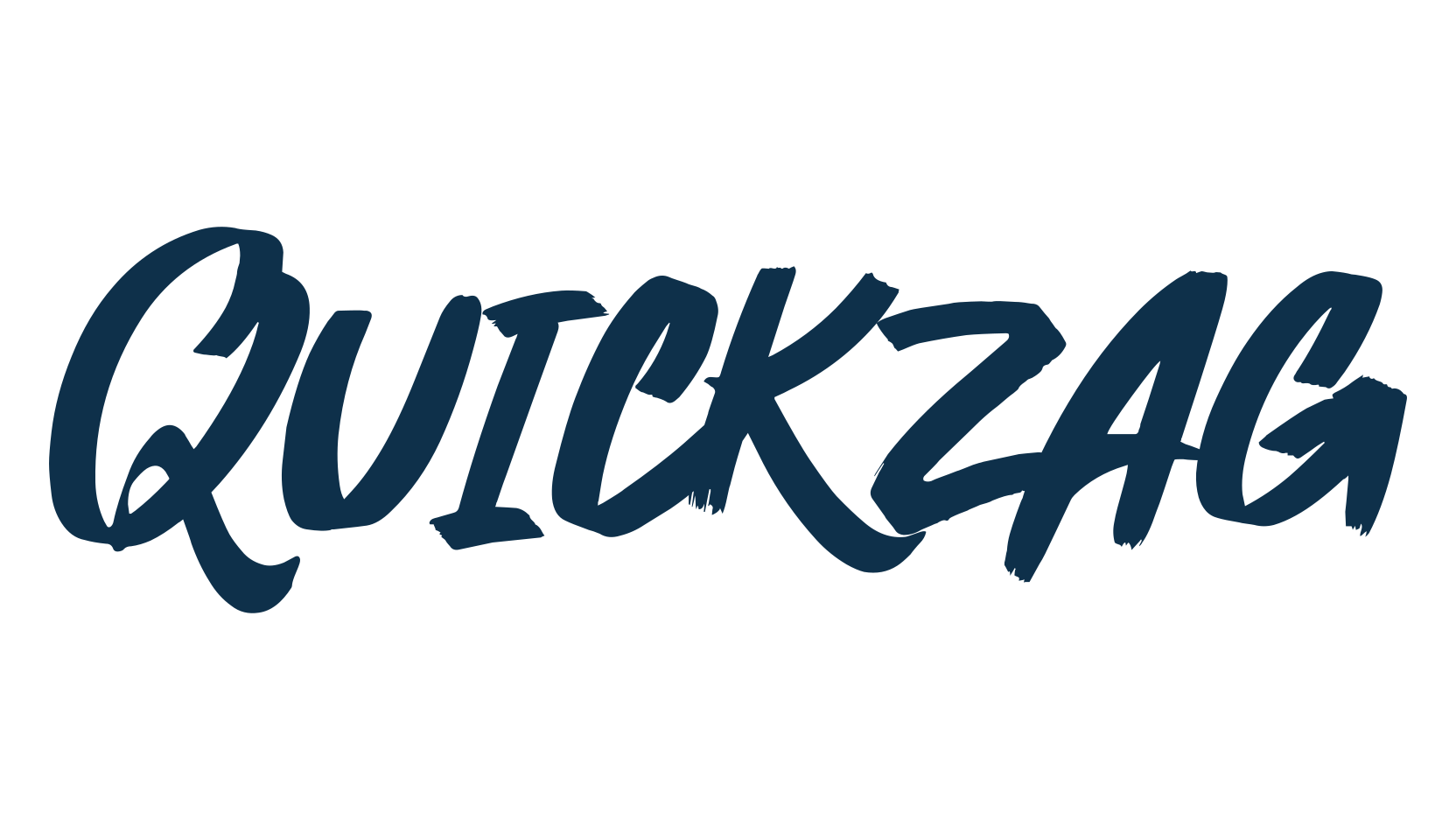 Quickzag, brush font preview