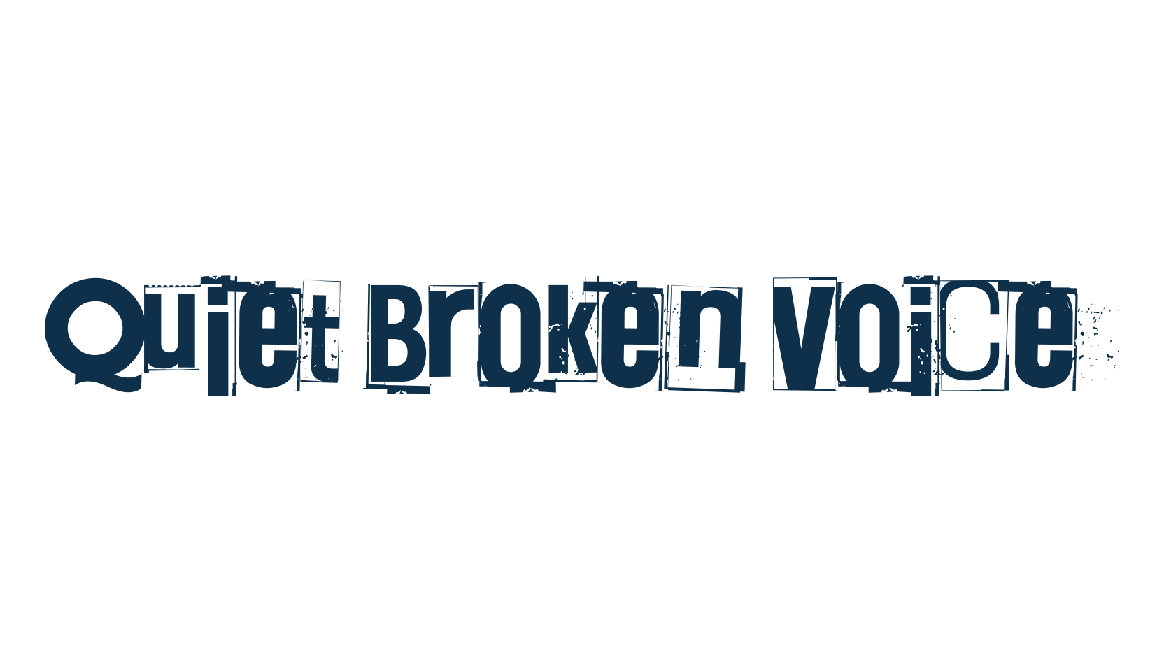 Quiet Broken Voice, fancy distorted decorative font preview