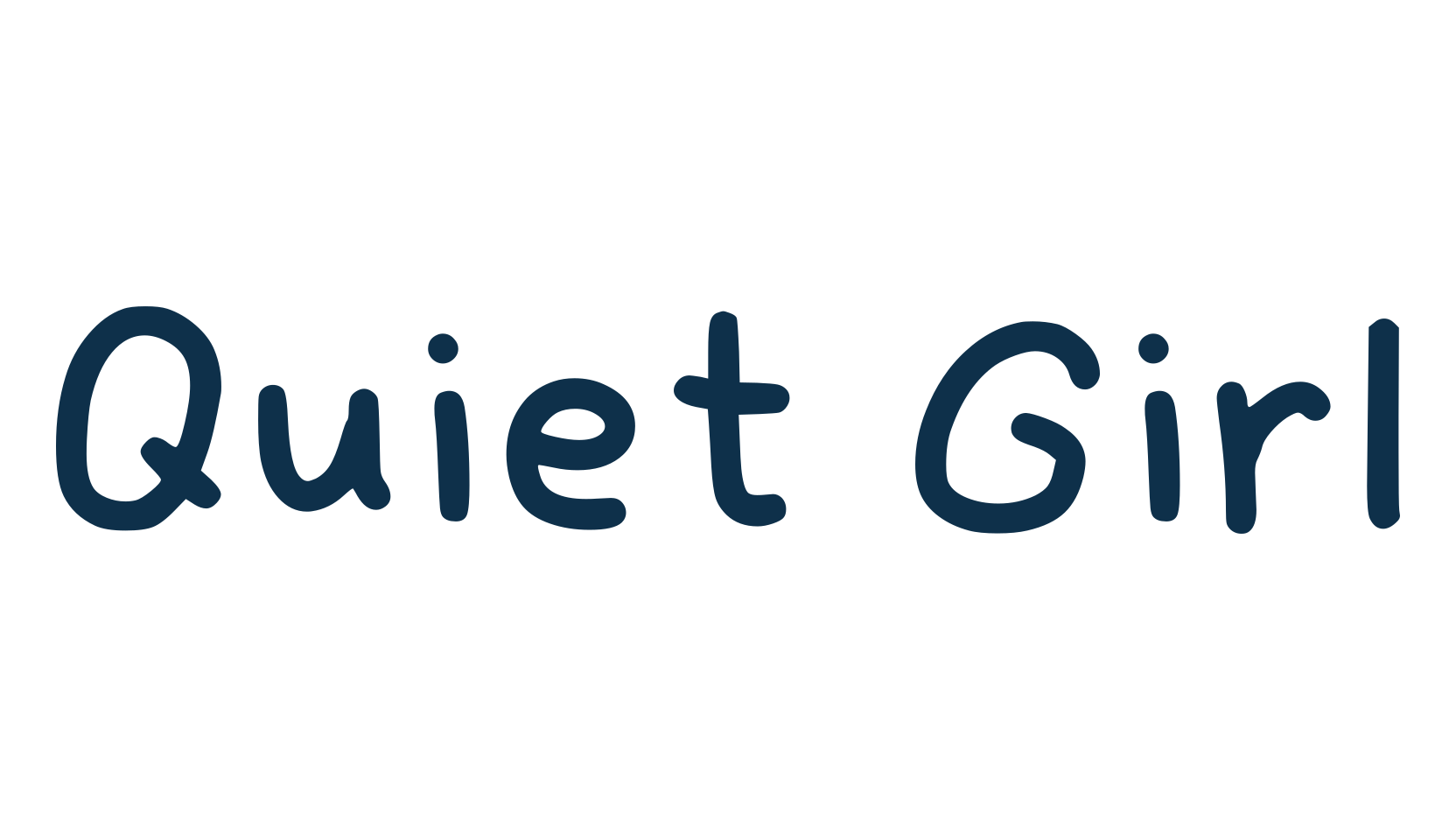 Quiet Girl, handwriting font preview