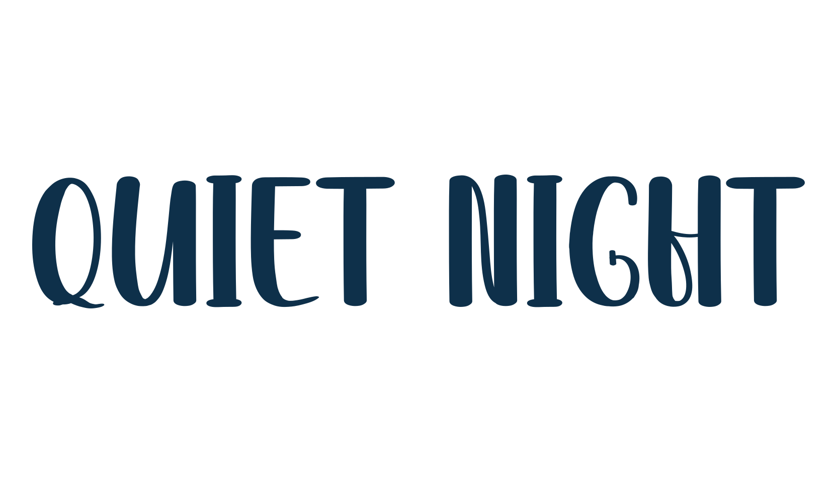 Quiet Night, fancy decorative font preview