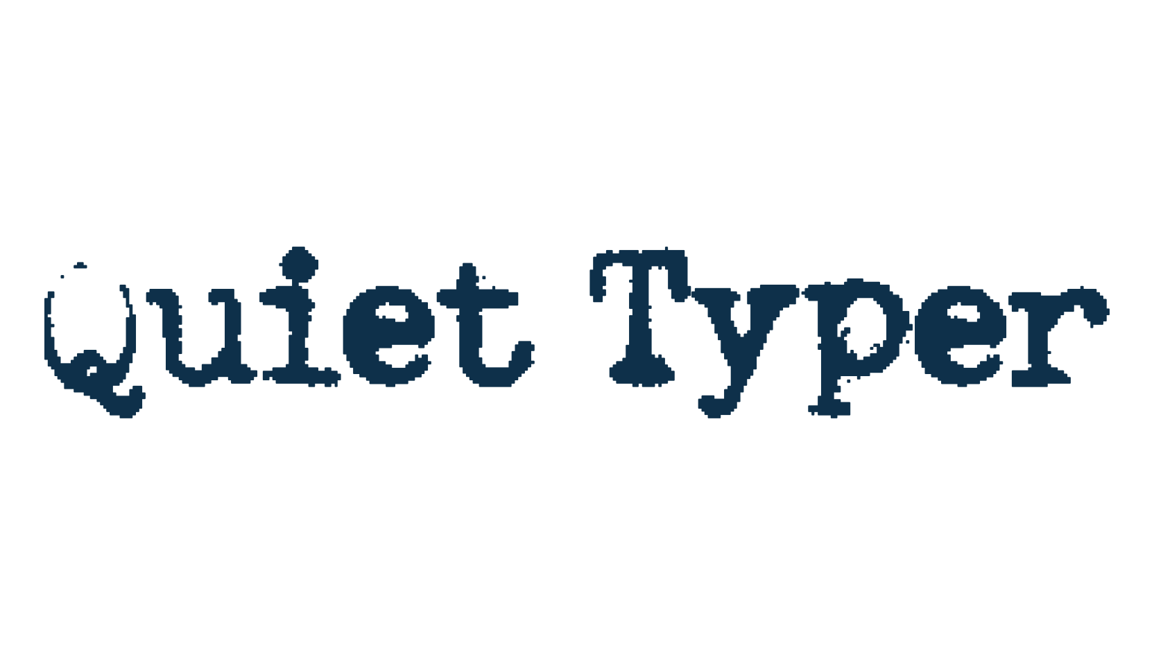 Quiet Typer, typewriter font preview