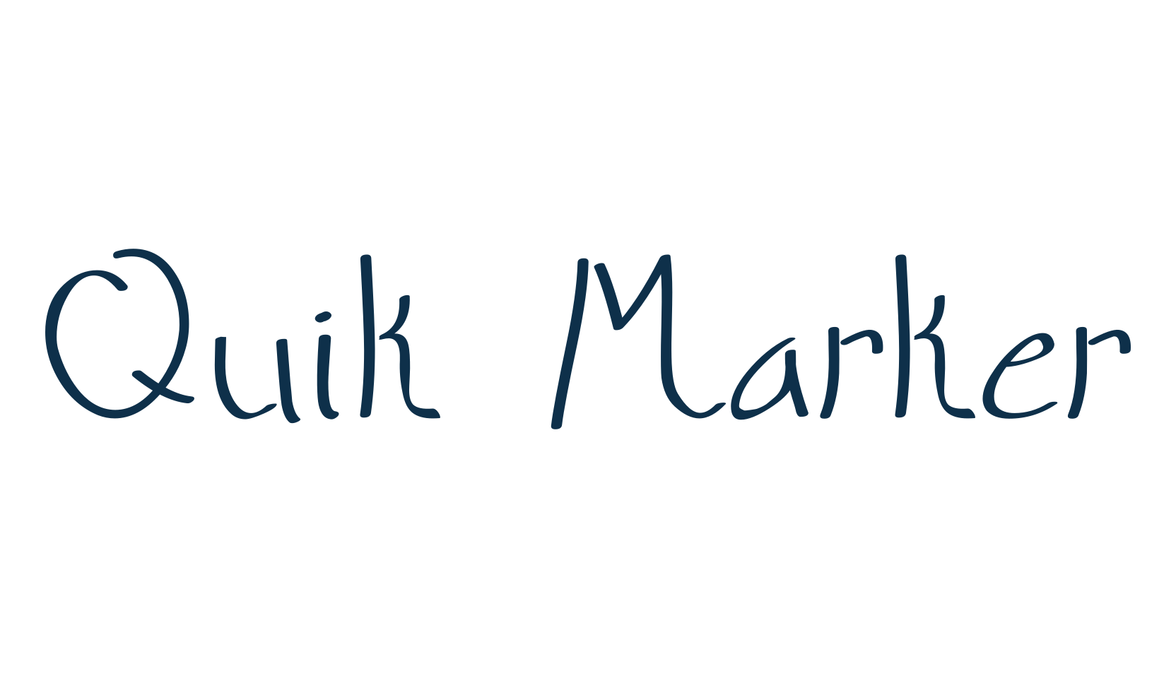 Quik Marker, script handwritten fancy decorative calligraphy font preview