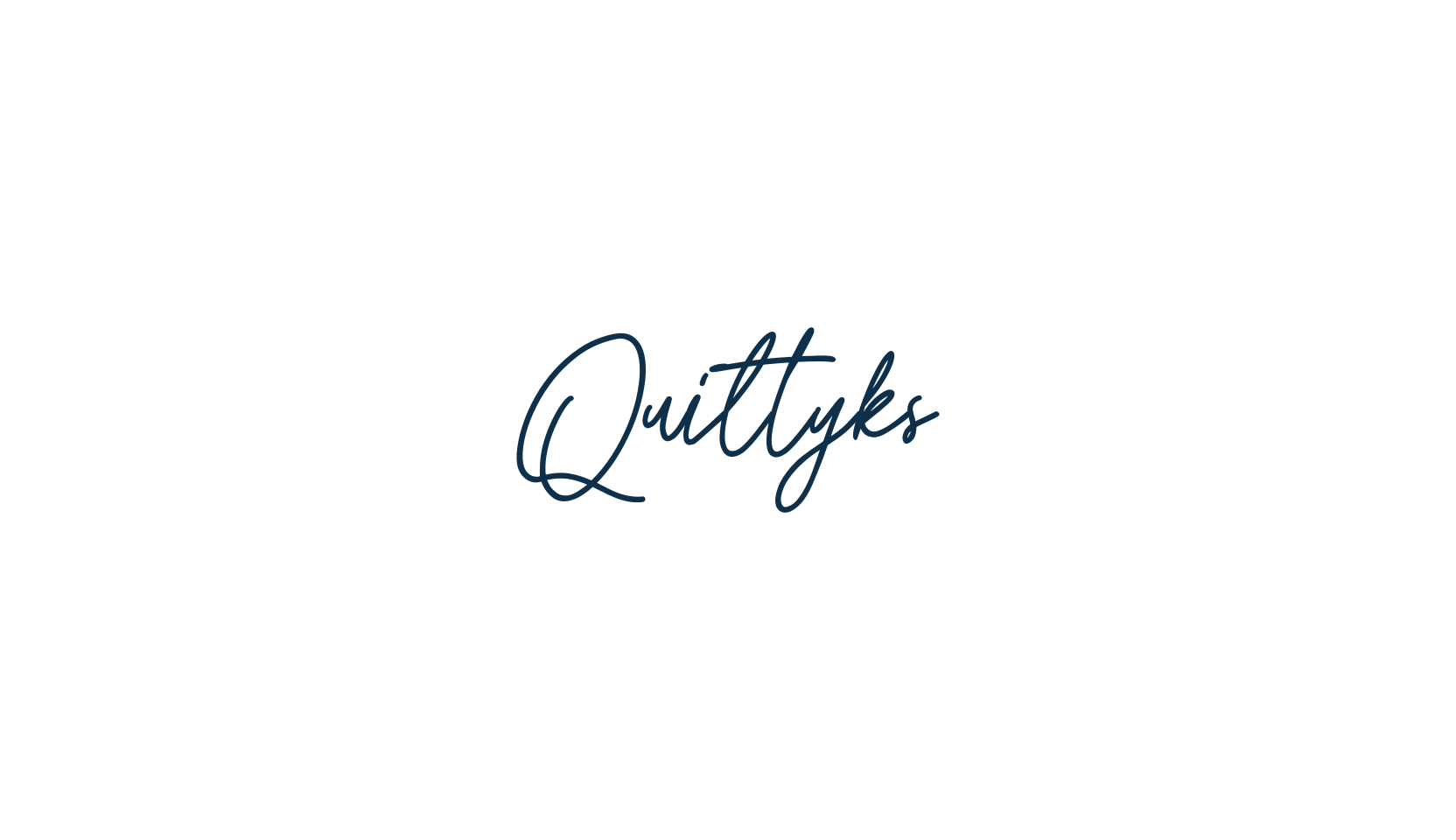 Quiltyks, handwriting font preview
