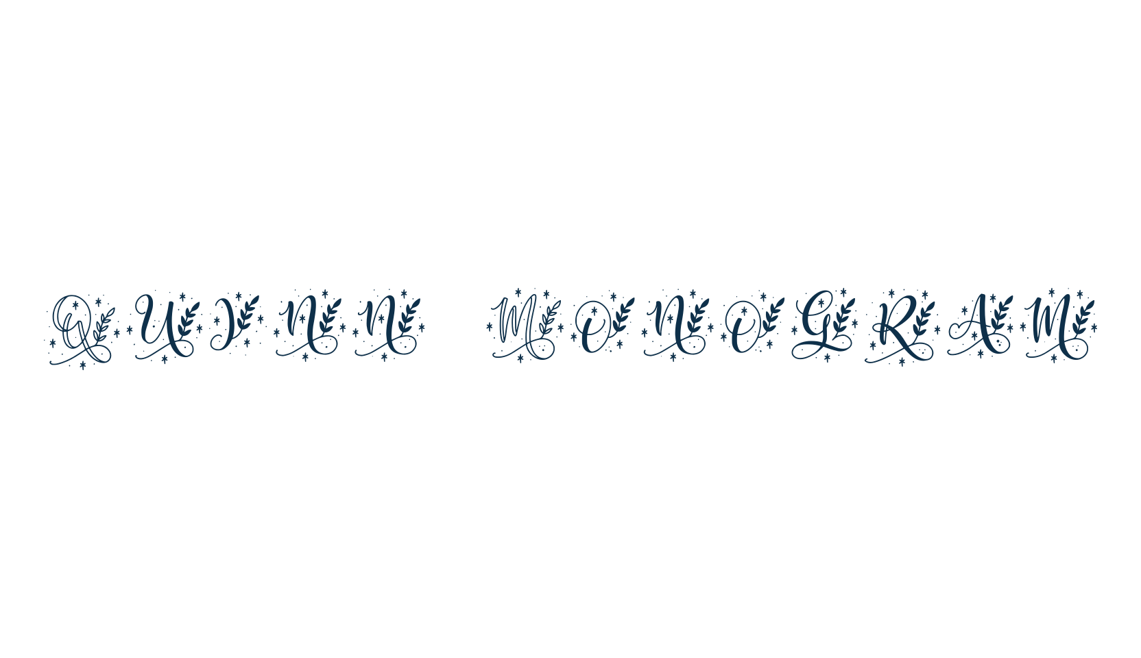 Quinn Monogram, initials font preview