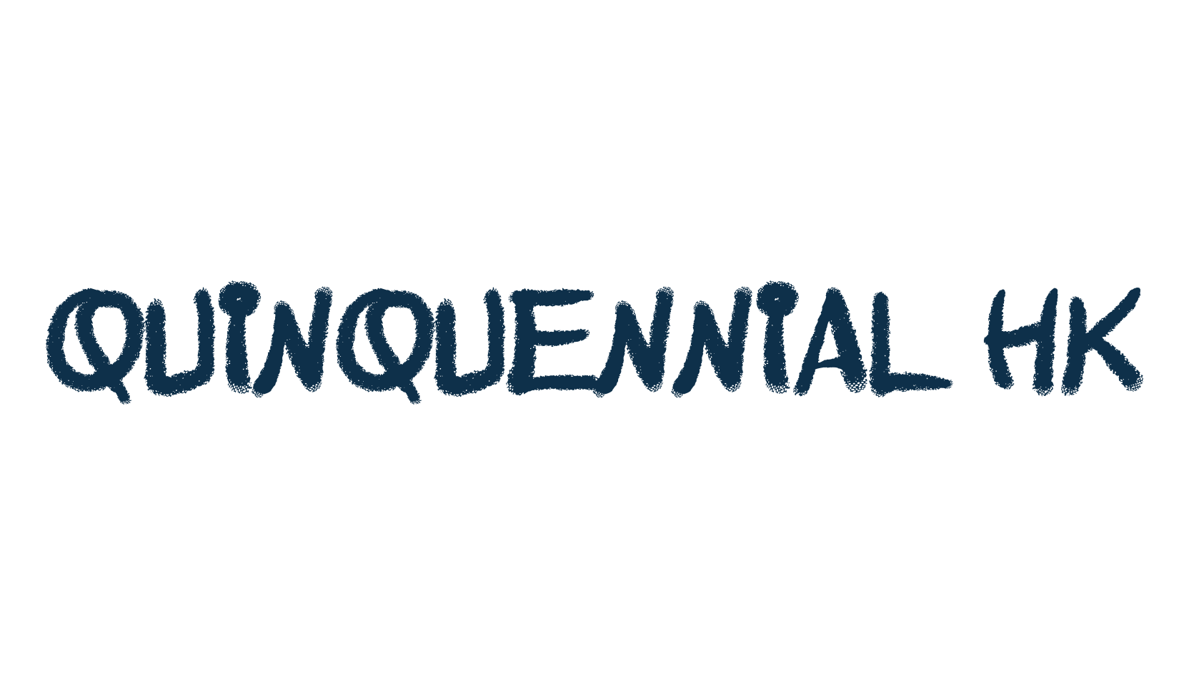 Quinquennial HK, script brush fancy decorative calligraphy font preview